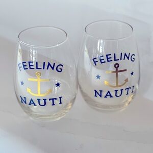 Feeling Nauti stemless wineglasses  18oz